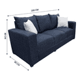 thumbnail image 4 of Sofa El Bazar Store Miami Lino Azul marino 3 plazas, Modular, Moderno, Sala, 4 of 4