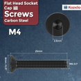 50Pcs[M4-0.7x25] Flat Head Socket Cap Screw Countersunk Bolt - Walmart.com
