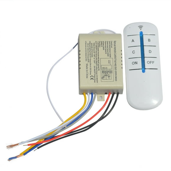 EeaseMX Interruptor inalámbrico digital de 220 V y 4 canales para lámpara LED, lámpara fluorescente.