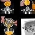thumbnail image 6 of PULMCheerger Citrus Lemon Orange Grapefuit Juicer Manual Squeezer Stainless Steel 304 Robust Hand Juicer Reamer Rotation Press with Strainer, Dishwasher Safe, Easy to Clean, Heavy Duty, 6 of 7