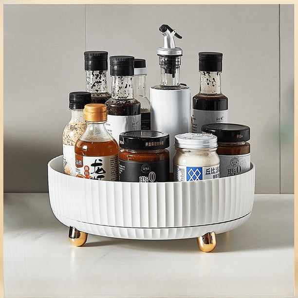 Estante giratorio para almacenamiento de cocina Estante para condimentos Caja para condimentos Suministros Artefacto para el hogar Plato giratorio