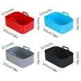 Silicone Baking Tray Pots Air Fryer Reusable Liners Square Replacement