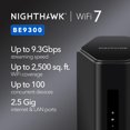 thumbnail image 2 of Router NETGEAR Nighthawk WiFi 7 BE9300 9,3 Gbps para 100 dispositivos, 2 of 8