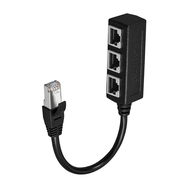 Dinheiro Cable Divisor Ethernet Rj45, Adaptador De Cable De Extensión De Red Lan Ethernet Divisor Rj45 Macho A 3 Hembra para Super Cat5, Cat5E, Cat6, Cat7 Adaptador De Conector Lan Ethernet