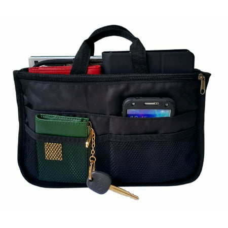 RW Collections Handbag Organizer, Liner, Sturdy Nylon Purse Insert 13 Pockets (XL Black ...
