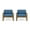 teak finish, dark teal, variant on GDF Studio Antoine Outdoor Acacia Wood Club Chairs with Cushions, Set of 2, Off White and Beige