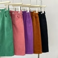 thumbnail image 5 of KAUOD Kids Corduroy Cropped Flare Pants Elastic High Waist Ribbed Bell-Bottom Sweatpants Boys Girls Wide Leg Baggy Trousers, 5 of 5