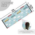 thumbnail image 5 of Yayeee Runner Rug for Bedroom 2'x6' Machine Washable Hallway Non Slip Mat, Blue Trains Pattern, 5 of 8