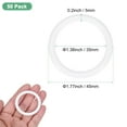 thumbnail image 3 of Uxcell 50-Pack Dream Catcher Rings,1.8 Inch Plastic Macrame Wreath Floral Round Rings for DIY Wedding Wreath White 0.2 Inch, 3 of 6