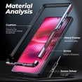 thumbnail image 4 of Dteck for Samsung Galaxy S25 Ultra Case, 3 in 1 Shock Absorption Slim Fit Bumper Metal Cover with Tempered Glass Screen Protector Camera Lens Protector for Samsung Galaxy S25 Ultra 6.9" 2025,Silver, 4 of 7