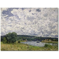 Trademark Fine Art "The Seine at Suresnes, 1877" Canvas Art by Alfred Sisley