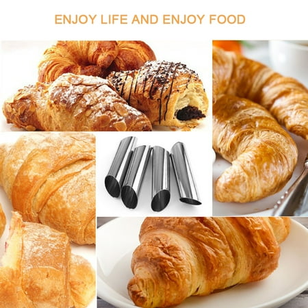Mini Cannoli Shells - Jeobest Cannoli Forms Stainless Steel - Cannoli Form Tubes - Cannoli Tubes Set - 12 Pack Stainless Steel Cannoli Forms Oneup Croissant Mold Baking Mould Tubes for Croissant Shell Cream Roll MZ