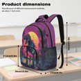 thumbnail image 7 of Kuiaobaty Dinosaur Print Backpack for Boys 8-12 Sunset Print School Backpack with Bottle Holder Lightweight Bookbags Laptop Bag for School, Purple, 7 of 7