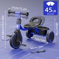 thumbnail image 4 of KORIMEFA Toddler Tricycle for 2-5 Year Old, Kids Trike with Storage Basket 3 Wheel Bike Birthday Toys Gift for Girls Boys, Blue, 4 of 10