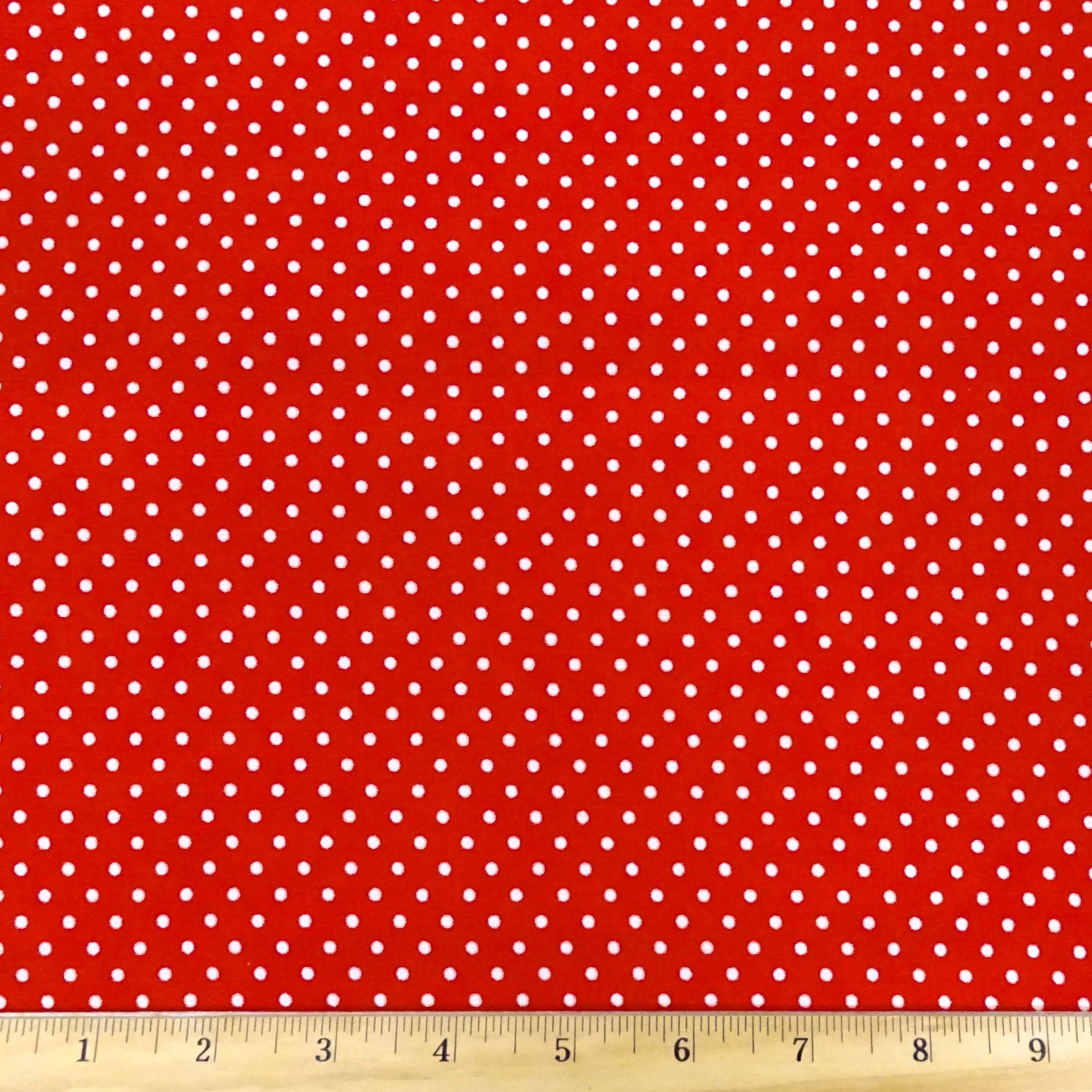 Waverly Inspirations 1 Yard Cut 100% Cotton Medium Dot Print Fabric, Poppy Red, 44" Wide for Quilting & Sewing