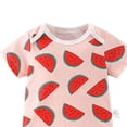 thumbnail image 4 of YHAJDS Unisex Baby Long Sleeve Romper Print Triangle Bodysuit Short Sleeve Infant Outfit, 4 of 5