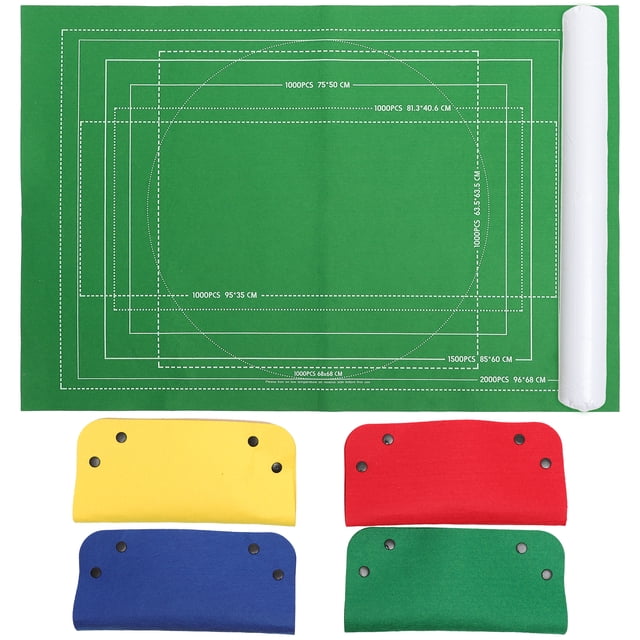 KAKOWELY Durable Felt Puzzles Mat with Inflatable Tube and 3 Fixing Bands for Home Use Assorted Color Bigger Size up to 2000 Pieces,47.24"X31.5"X0.08"