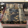 thumbnail image 4 of Xoenoiee Bear Hunting Camo Print Extra Deep Pocket Fitted Sheet Set, 3 Pieces Soft & Smooth Bedding Set Includes 1 Fitted Sheet & 2 Pillowcases, Luxury Bed Sheets for Women Men, Twin Size, 4 of 7