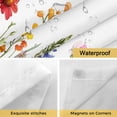 thumbnail image 4 of Wildflower Floral No Hooks Shower Curtain with Snap-in Liner Multicolor Spring Flower Leaves Rustic Shower Curtains for Bathroom, Waterproof, Easy Install, Washable 72"x96", 4 of 9