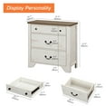 thumbnail image 2 of WAMPAT Farmhouse 3-Drawer Dresser for Bedroom – Spacious Wooden Storage Organizer for Nursery, Bedroom, and Living Room, 31.5", Rusic White, 2 of 6