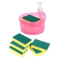 thumbnail image 4 of Fiocias Dish Soap Dispenser and Sponge Holder, 2 in 1 Design, Dish Soap Dispenser with 6 Pink, 4 of 9