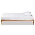 thumbnail image 2 of Iseline Walnut Brown Finished Wood Twin Size Platform Bed Frame, 2 of 7
