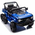 thumbnail image 4 of 12V Kids Ride On 6-Wheel electric truck car W/Parents Control, Six-Wheel Suspension, Power display, Searchlight, LED Lights, Music&Bluetooth, USB, MP3&Microphone Ports, Slow start For Kids 3-5, 4 of 8
