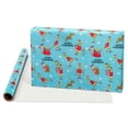 thumbnail image 4 of Plus Mark 40" Grinch Blue Christmas Wrapping Paper with Cutlines, Grinch and Max (60 Sq. ft., 1-Roll), 4 of 7