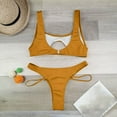 thumbnail image 4 of Micro Bikini Sets for Women,2-Piece Cutout Swimsuit,Push Up Wireless Bra and Cheeky String Thongs, 4 of 8