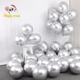 thumbnail image 4 of Globo transparente de lentejuelas doradas, globos de helio de látex de Metal cromado, decoración de fiesta de cumpleaños, boda, Baby Shower, 12 pulgadas, 4 of 4