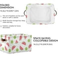 thumbnail image 2 of GZHJMY Watermelon Slices Foldable Canvas Storage Bin, Sturdy Fabric Storage Basket with Handles, Storage Cube Box for Organizing Shelf Nursery Toy Closet 1PCS#1280, 2 of 7