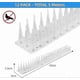 thumbnail image 3 of 5 Meter Pigeon Spikes, 3 Rows Plastic Pigeon Repellent Bird Repellent Crow Repeller Cat Repellent For Balcony, Fences And Roof - Pack Of 12 (white), 3 of 5