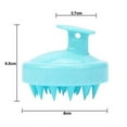 thumbnail image 2 of Flash Picks! Head Scrubber Shampoo Brush Hair Scalp Massager Washing Comb Soft Silicone(Blue), 2 of 7