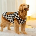thumbnail image 5 of comerut Dog Clothes Checked Pattern Two-leg Design Dog Clothing with Pockets Soft Warm Comfortable Pet Pullover Pet Supplies, 5 of 7