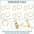 thumbnail image 3 of 12 Pairs Stainless Steel Huggie Hoop Earrings Cartilage Ear Cuff Gold Tiny Hoop Earring Mini Hoop Earrings Hugging Hoop Earrings Sleeper Earwires Components, 3 of 5