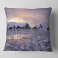 thumbnail image 2 of Designart Antarctic Summer Sunset - Seascape Throw Pillow - 18x18, 2 of 5