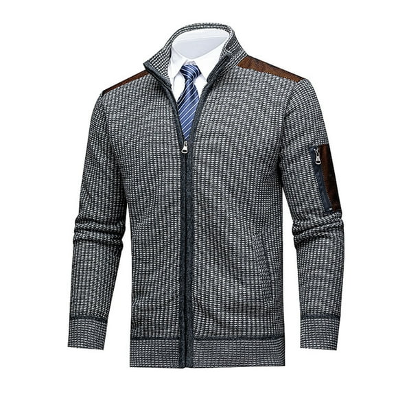 Ceisia Men's Thickened Hooded Sweater Jacket Zip Up Pockets Gift Long Sleeve Casual Outerwear