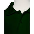 thumbnail image 2 of AKA Boys Wrinkle Free Polo Shirt Short Sleeve - Pique Chambray Collar Comfortable Quality Hunter Green 12, 2 of 3
