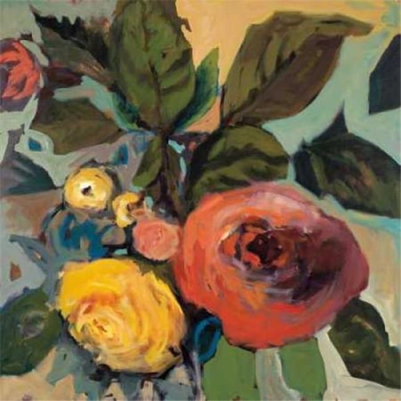 Capital Winn Devon PDXHJP108LARGE Rose Garden I Affiche Imprimée par Jennifer Harwood, 24 x 24 - Grand