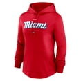 thumbnail image 2 of Women's Nike  Red Miami Marlins City Connect Pregame Performance Pullover Hoodie, 2 of 3