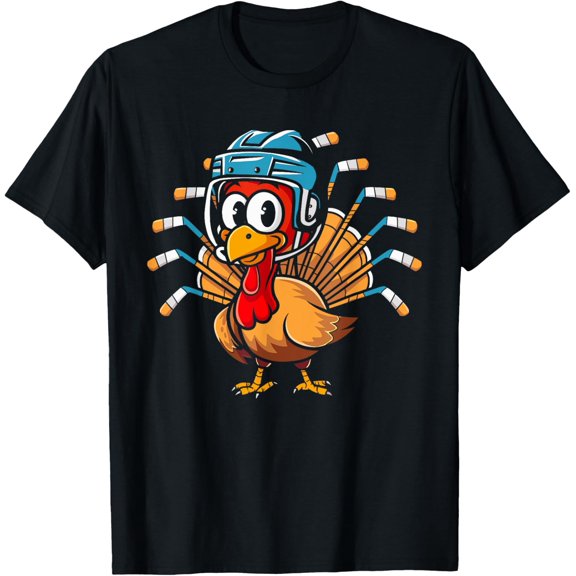 Thanksgiving Ice Hockey Turkey Day Sport Toddler Boys T-Shirt All Size S-5Xl