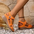 thumbnail image 5 of Rokment Orthopedic Wedges Walking Sandals for Women 2026 Summer Comfortable Leather Open Toe Platform Chunky High Heels Work Dress Sandals Adjustable B Size 6.5, 5 of 8