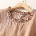 thumbnail image 5 of ZyeKqe Tank Tops for Women Sleeveless Shirts Dressy Casual Ruffle Blouses Drawstring Hem Loose Fitting Summer Top, 5 of 8