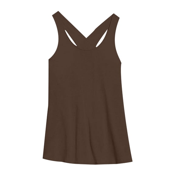 Womens Tops Sleeveless Workout Vest Yoga Top Casual Back Sports Tank Top Polyester Spandex Breathable Athletic Camisole for Gym Fitness L Size Tank Tops for Women