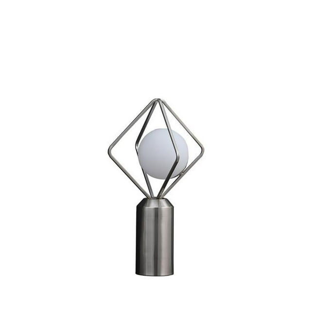 Ore International HBL2576 Lampe de Table Monoclinique Moderne 19.5 Po. Argent Pendéloque Métal