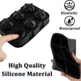 thumbnail image 4 of Bandeja de cubitos de hielo extragrande con tapa (paquete de 2) | Bandejas de cubitos de hielo de silicona jumbo sin BPA con tapa para congelador | Rinde 6 moldes cuadrados grandes para whisky,, 4 of 5