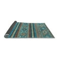 thumbnail image 2 of Ahgly Company Indoor Round Abstract Light Blue Modern Area Rugs, 4' Round, 2 of 4