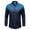 Navy-07, variant on Men's Dots Print Dress Shirt Mandarin Collar Button Down Long Sleeve Casual Business Top