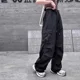thumbnail image 2 of Pantalones deportivos informales finos de verano para niñas, nueva gran oferta de la temporada, ropa de trabajo de ocio para niños, pantalones holgados para niñas de escuela secundaria, 2 of 5