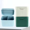 thumbnail image 2 of POINTERTECK Nail Art Storage Box 2 Compartments Bite Type Snap Water-proof Shatterproof Cosmetic Storage Box Nail Salon Supply, 2 of 10